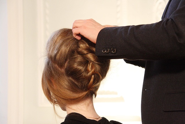 destination wedding bridal hair relaxed updo with braid detail and humidity-proof finish